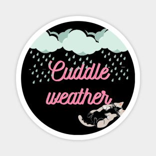 Cuddle weather blue clouds Magnet